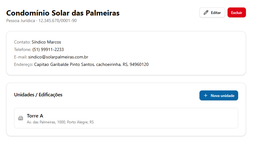 1. Cadastre seus clientes e equipamentos