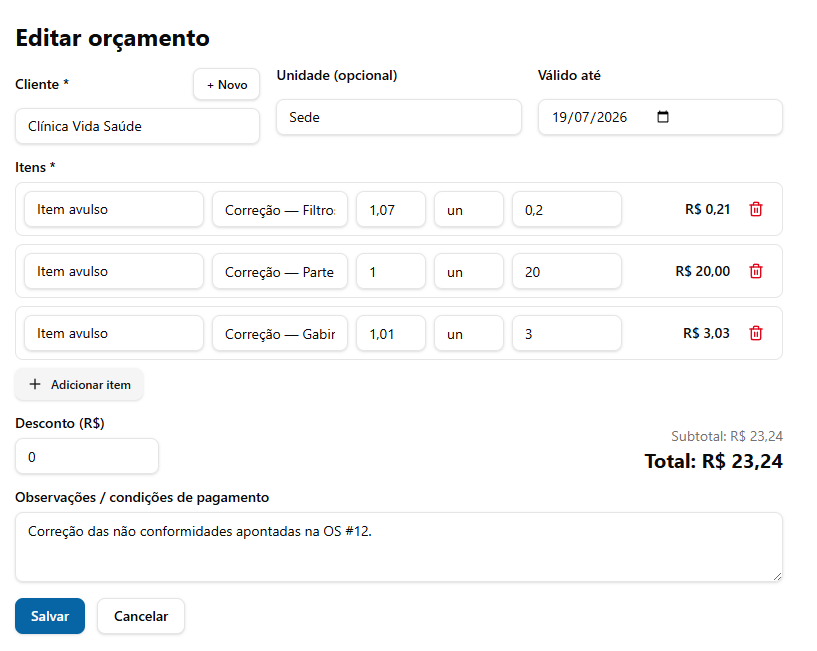 5. Crie um orçamento