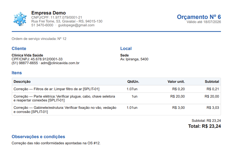 5. Crie um orçamento