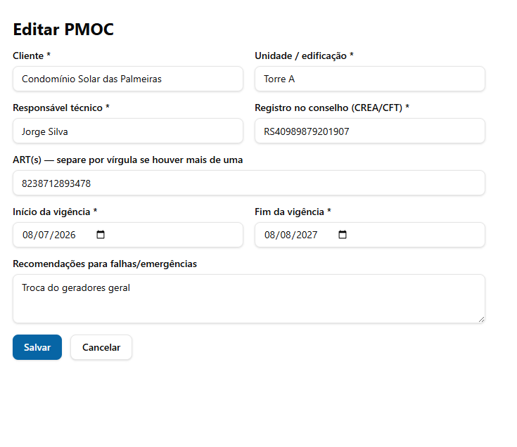 3. Gere o PMOC
