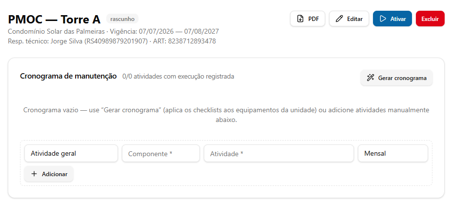3. Gere o PMOC
